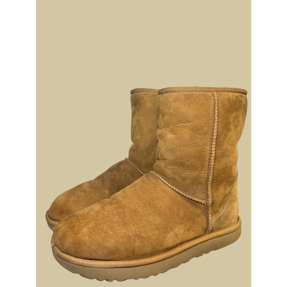 UGG Classic Short II Women's Boots Chestnut Suede Shearling Winter 1016223 Sz